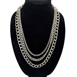 Stigma by Kim Min Sun Layered Silver Black Chunky Necklace Fairy Whimsygoth